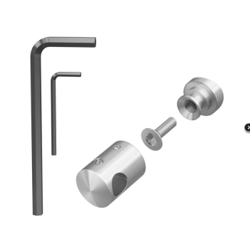 Edelstahl Geländerpfosten eckig 40x40 Bauhöhe 1000mm mit 5x Querstabhalter Ø12,0 Geländer V2A geschliffen K320